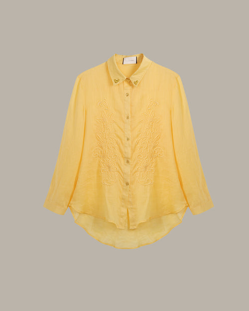 Floral Embroidery Shirt