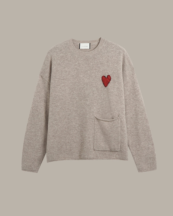 Heart Patch Wool Jumper
