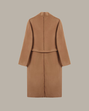 Long Wool Coat With Belt