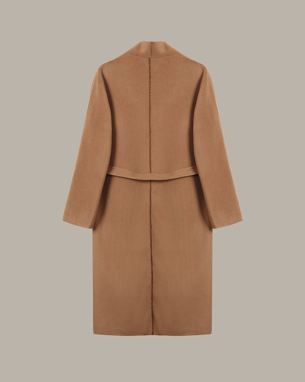 Long Wool Coat With Belt