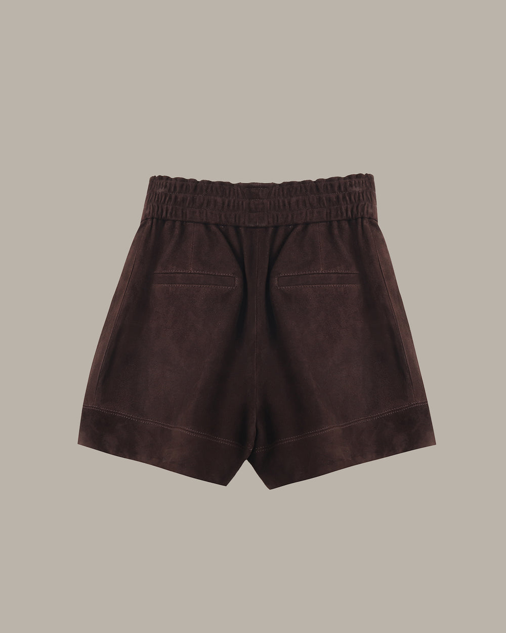 Stretchable Waist Suede Shorts