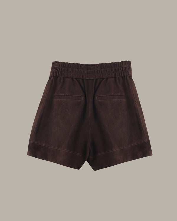 Stretchable Waist Suede Shorts