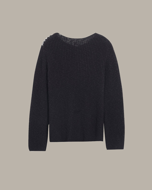 Stitch Accent Knit Sweater