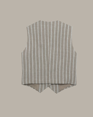 Striped vest on a beige background