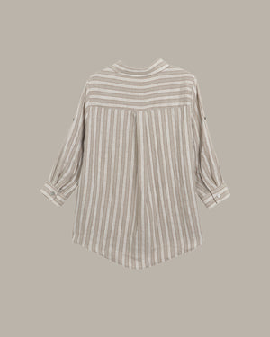 Striped shirt on a beige background