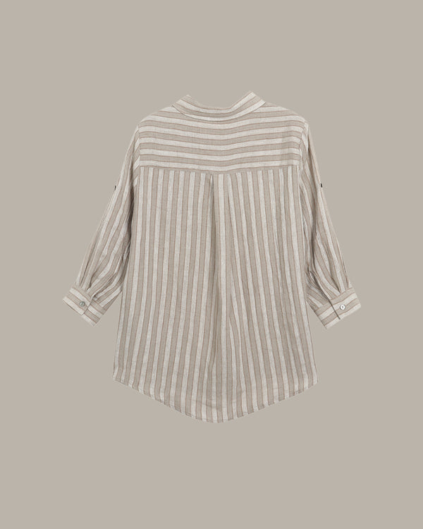 Striped shirt on a beige background