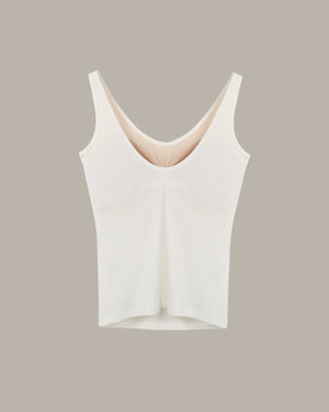 White tank top on a beige background