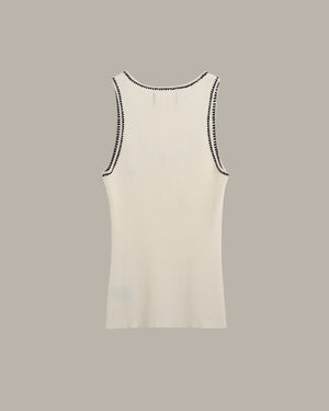 Heart Embroidered Tank Top