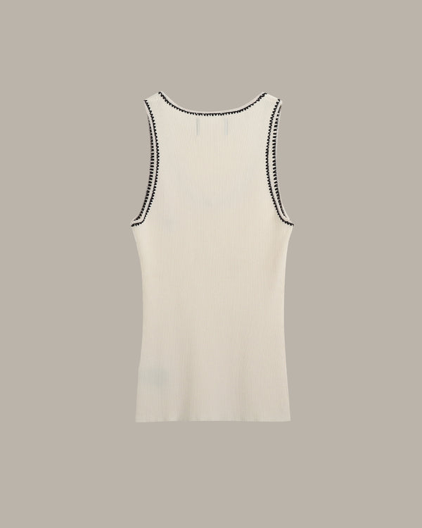Heart Embroidered Tank Top