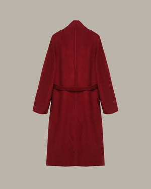 Long Wool Coat With Belt