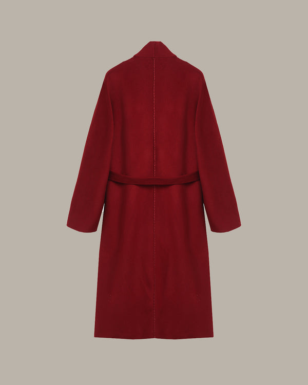 Long Wool Coat With Belt