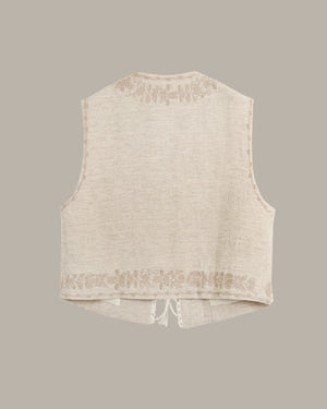 Embroidery Linen Vest