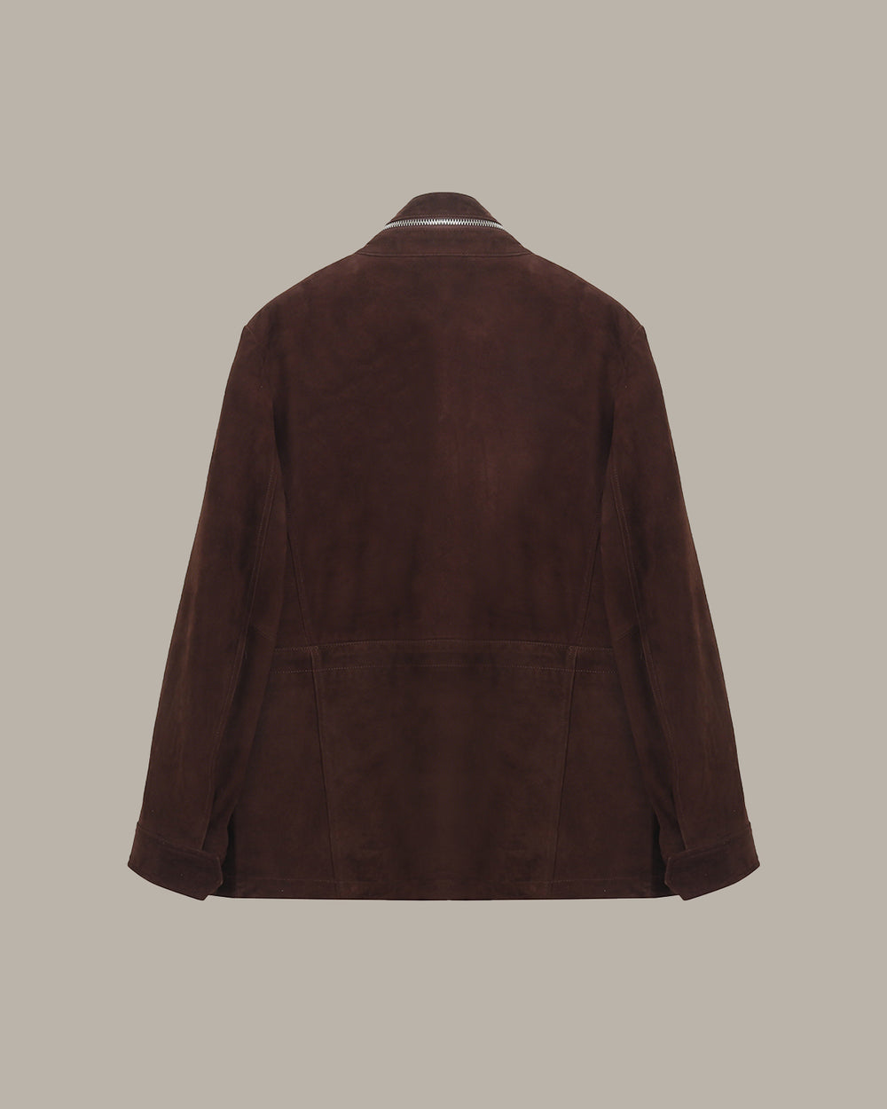 100% Suede Flap-Pocket Jacket