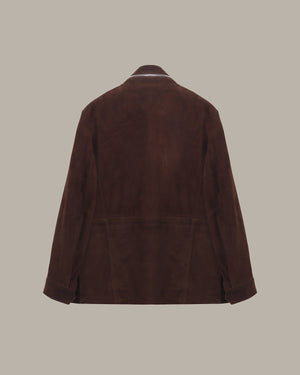 100% Suede Flap-Pocket Jacket
