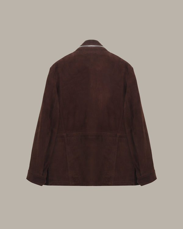 100% Suede Flap-Pocket Jacket