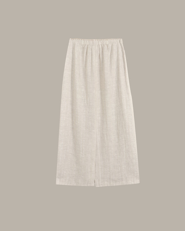 Light gray skirt on a beige background