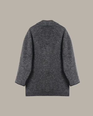 戗驳领中长款大衣