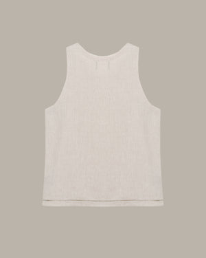 White tank top on a beige background