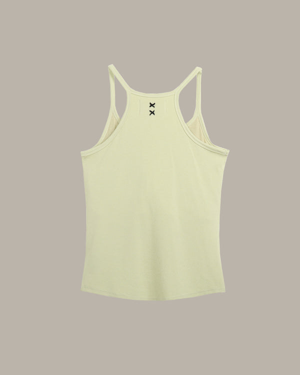 Light green tank top on a gray background