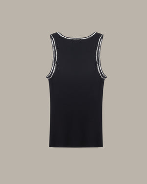 Heart Embroidered Tank Top