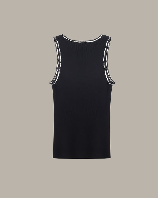 Heart Embroidered Tank Top