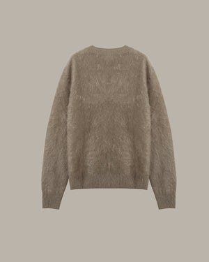 纯羊绒圆领针织衫