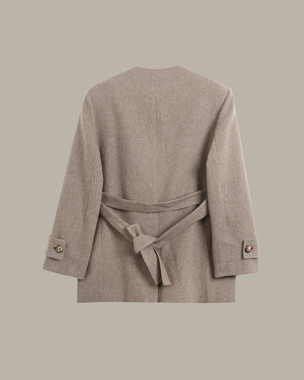 V-Neck Merino Wool Coat