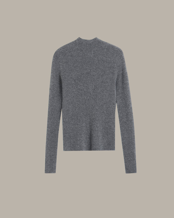 Cashmere High Neck Knit Top