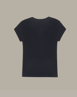 Heart Embroidery Wool T-Shirt