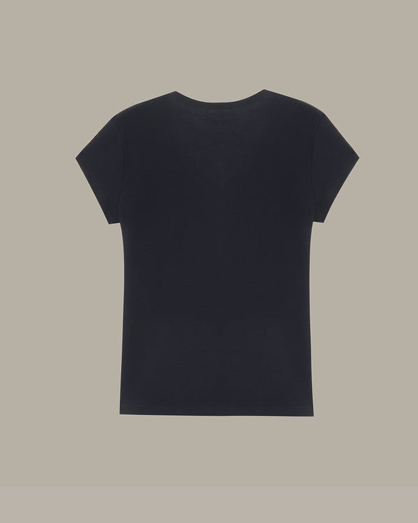 Heart Embroidery Wool T-Shirt