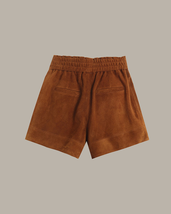 Stretchable Waist Suede Shorts
