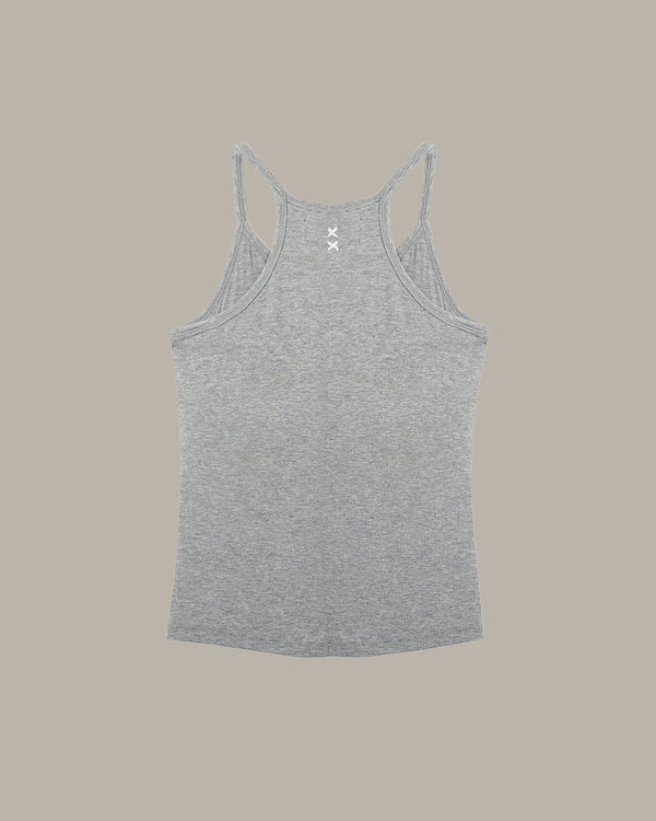 Gray tank top on a beige background