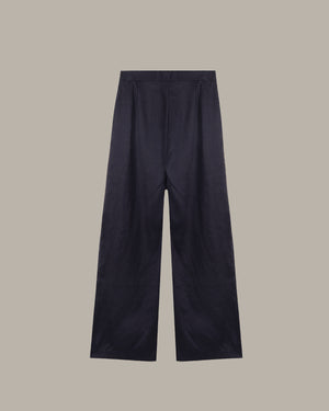 Navy blue pants on a beige background