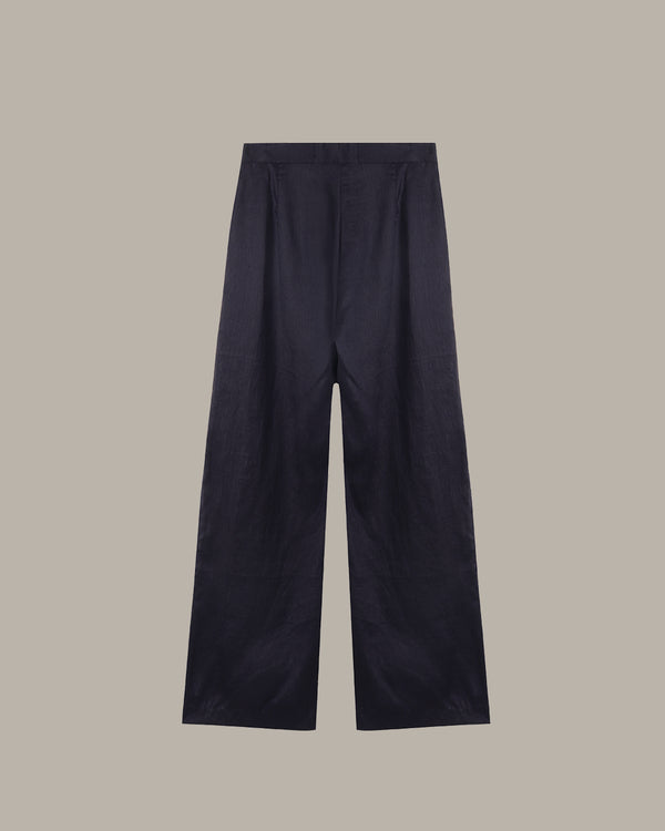 Navy blue pants on a beige background