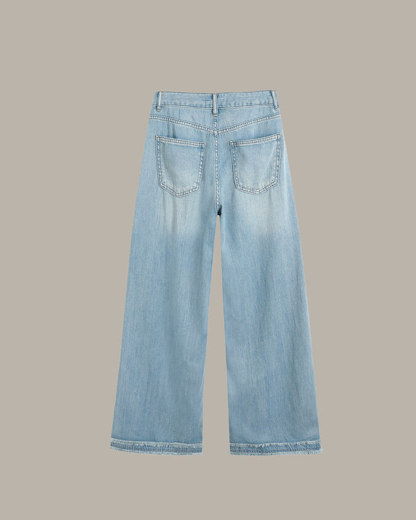 Fringe Hem Denim Jeans