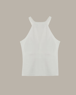 White tank top on a beige background