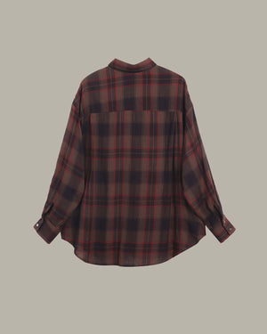 Plaid shirt on a beige background