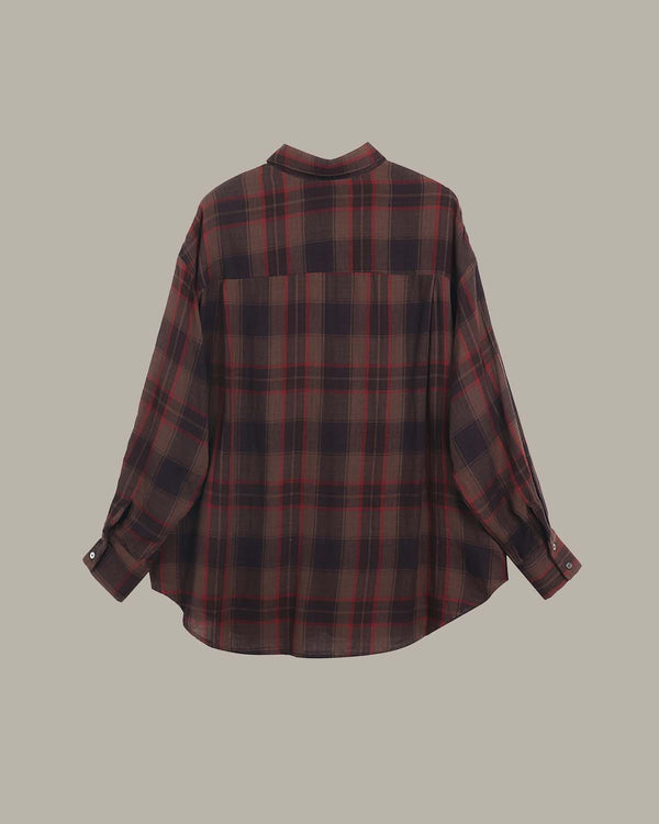 Plaid shirt on a beige background