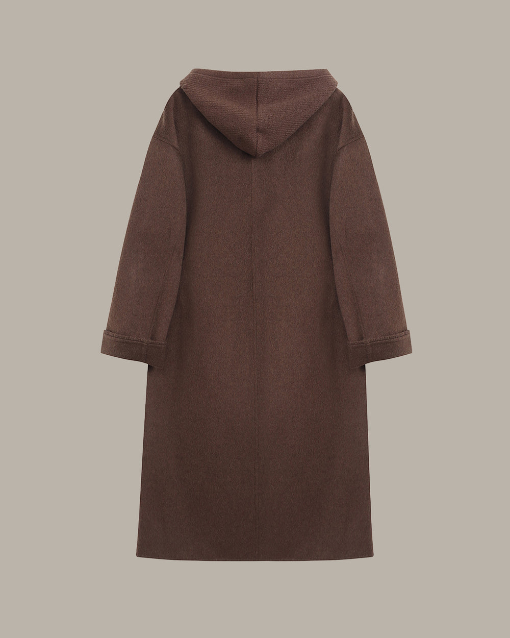 Two-Piece Zip-Up Hooded Overcoat