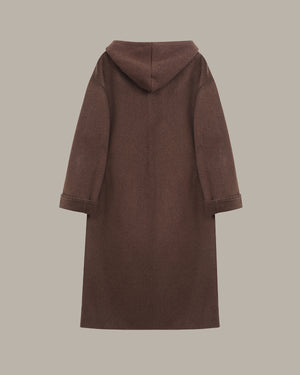 Two-Piece Zip-Up Hooded Overcoat