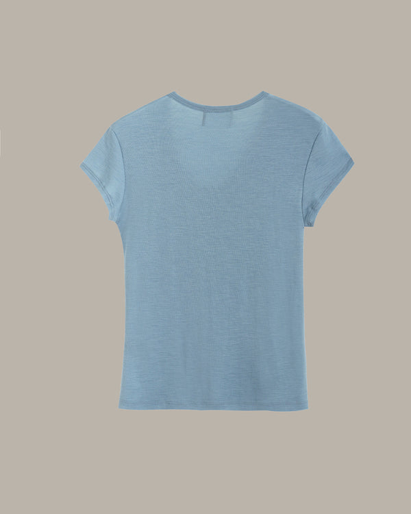 Heart Embroidery Wool T-Shirt