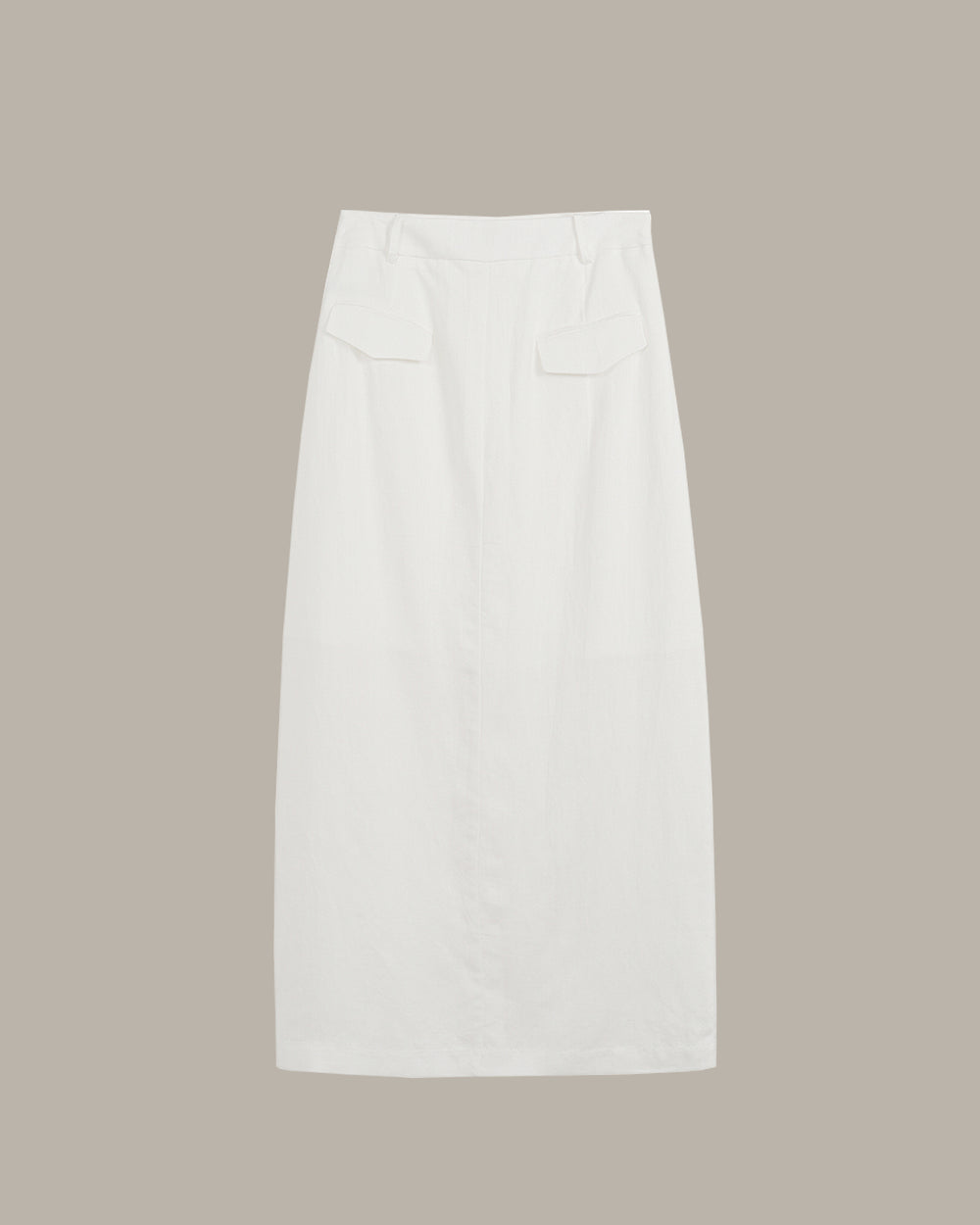 White skirt on a beige background