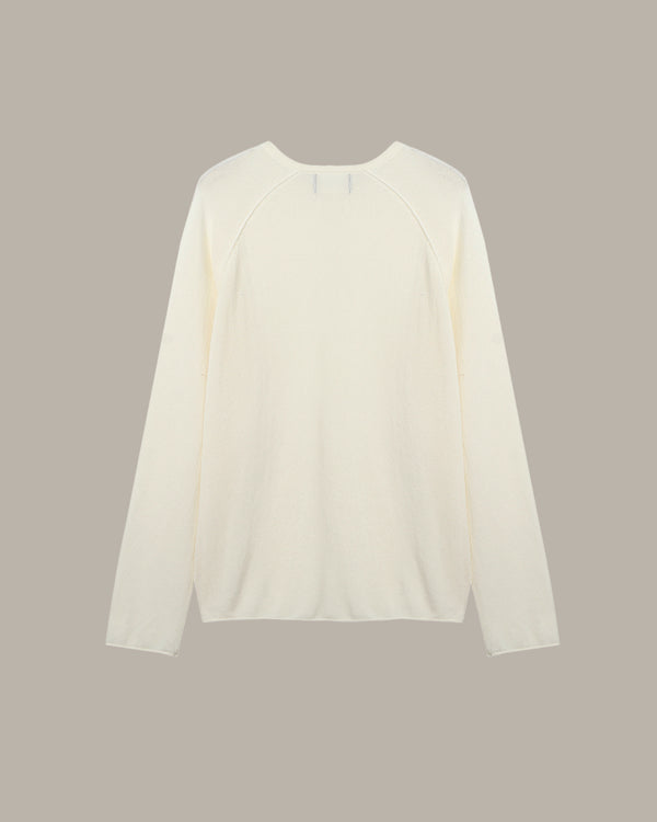 裝飾縫線插肩毛衣