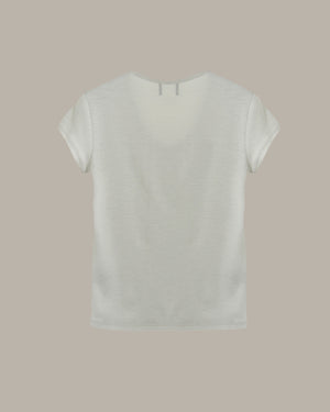 Heart Embroidery Wool T-Shirt