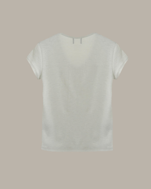 Heart Embroidery Wool T-Shirt