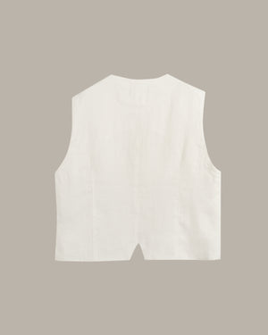 100% Linen Stitched Vest
