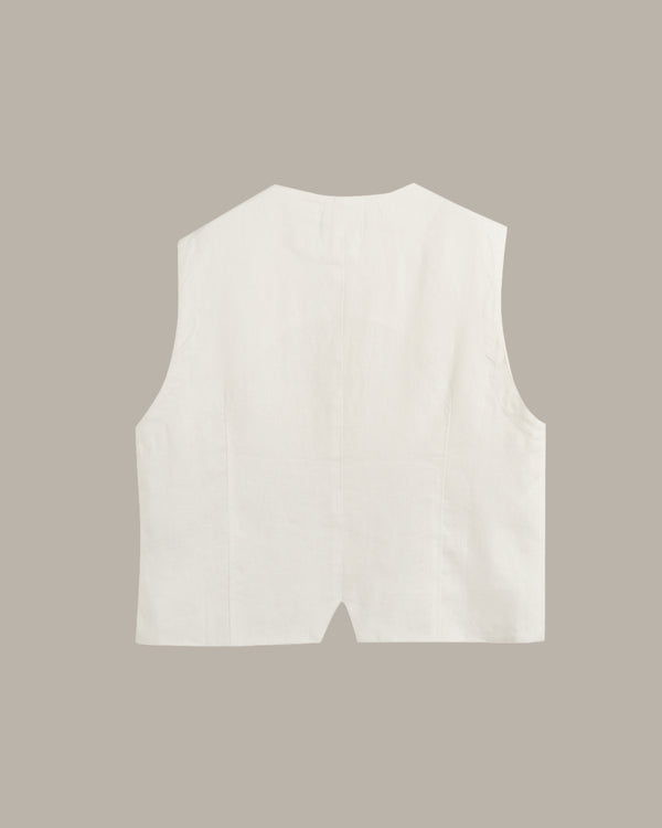 100% Linen Stitched Vest