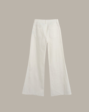 Braided Stitch Detail Flared Jeans