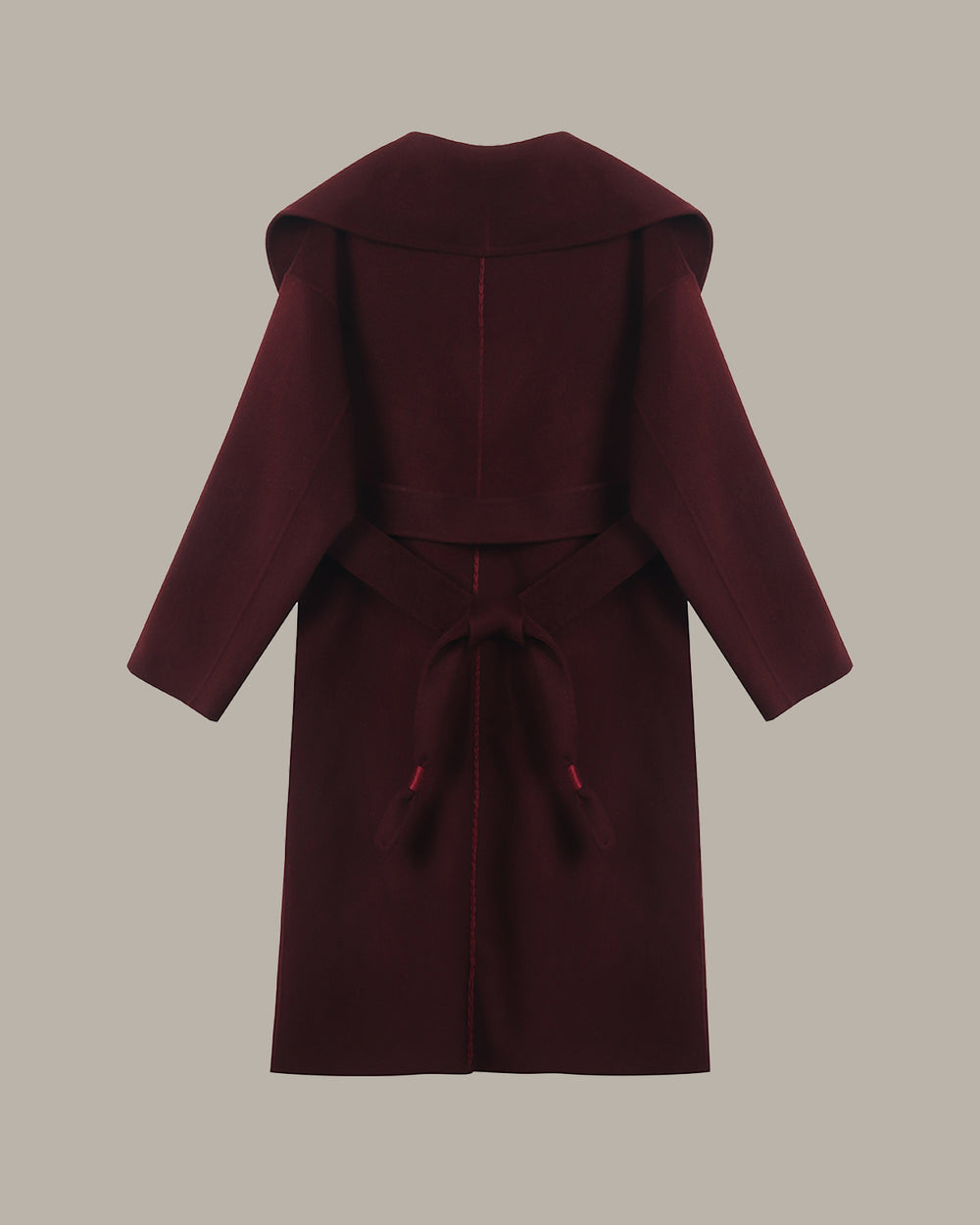 Long Wool Overcoat With Belt