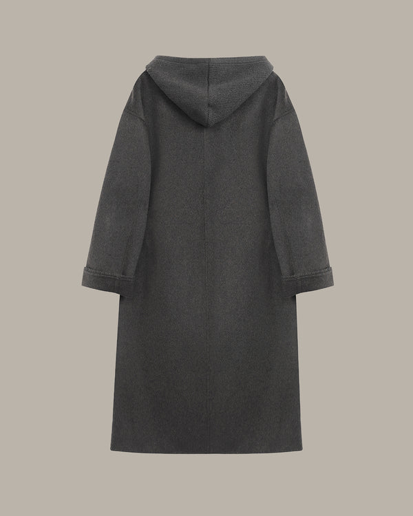 Two-Piece Zip-Up Hooded Overcoat